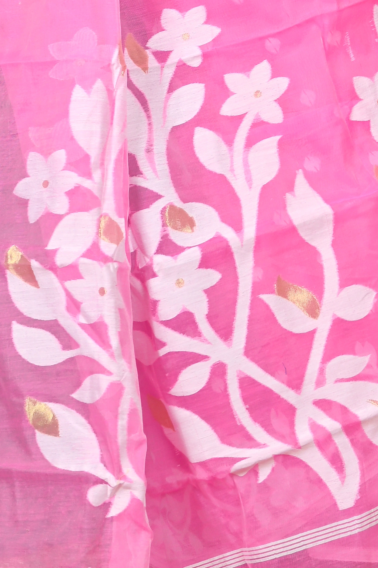 Pink Cotton Blended Parinit Jamdani Saree (340)
